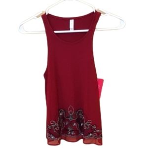 Xhilaration Burgundy Blouse/ Tunic